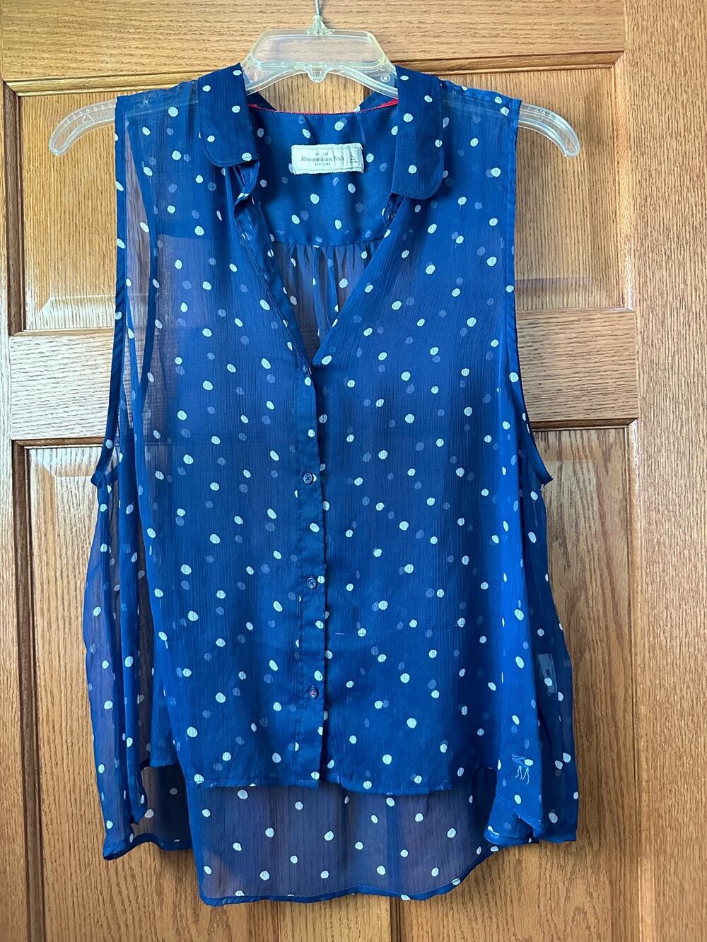 Abercrombie & Fitch Sleeveless Blouse Sheer Large